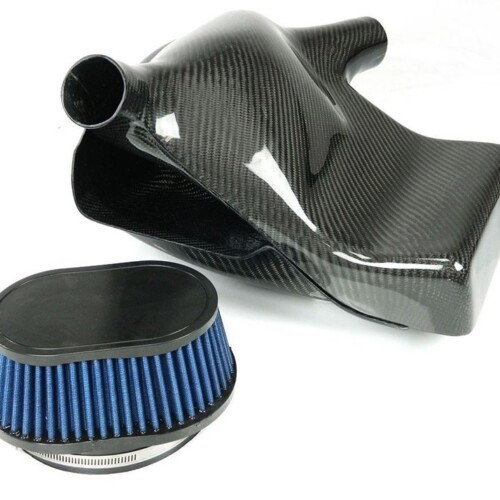 Kit di aspirazione Aria Fredda in fibra di carbonio, Sistema di aspirazione  filtro aria sportivo auto scatola filtro aria Rubber Intake Flow pantaloni
