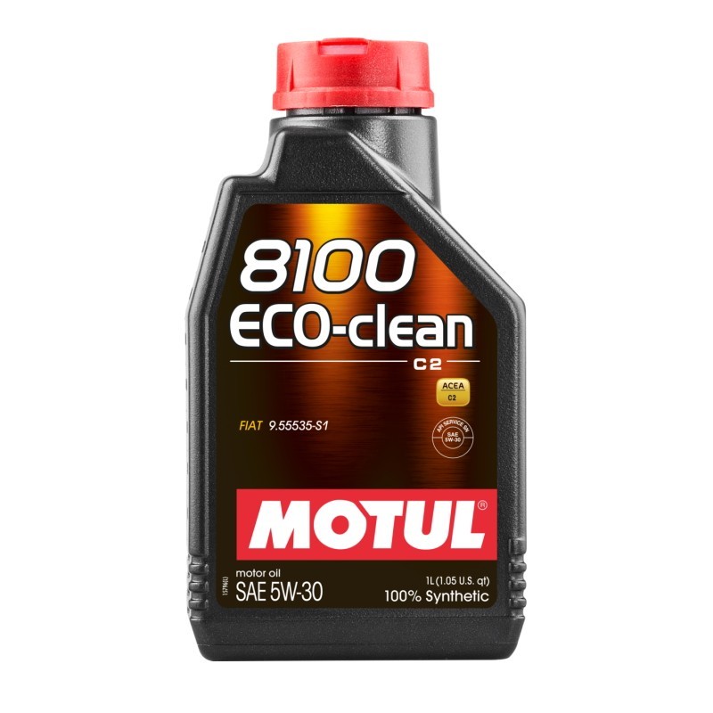 Olio Motore Auto Motul 8100 Eco-clean 5W-30 1LT 100% Sintetico FIAT  9.55535-S1