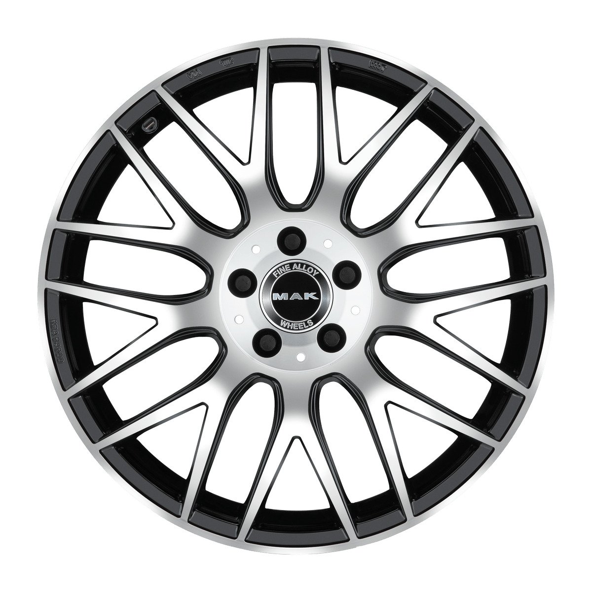 Cerchio in Lega MAK ARROW 18x9 ET50 5x112 Black Mirror - immagine 2