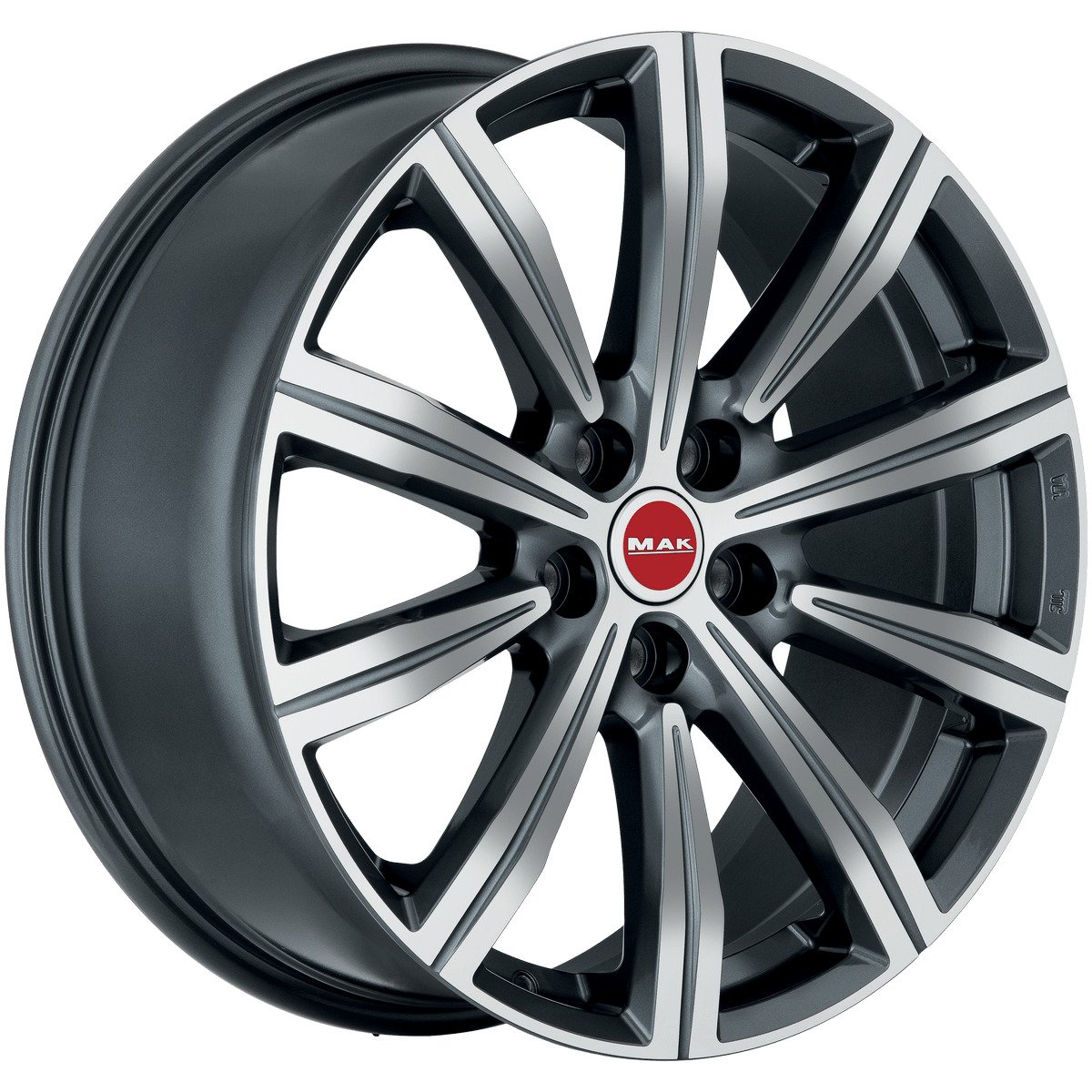 Cerchio in Lega MAK BIRMINGHAM 20x8,5 ET45 5x120 Gun Metal Mirror Face - immagine 3