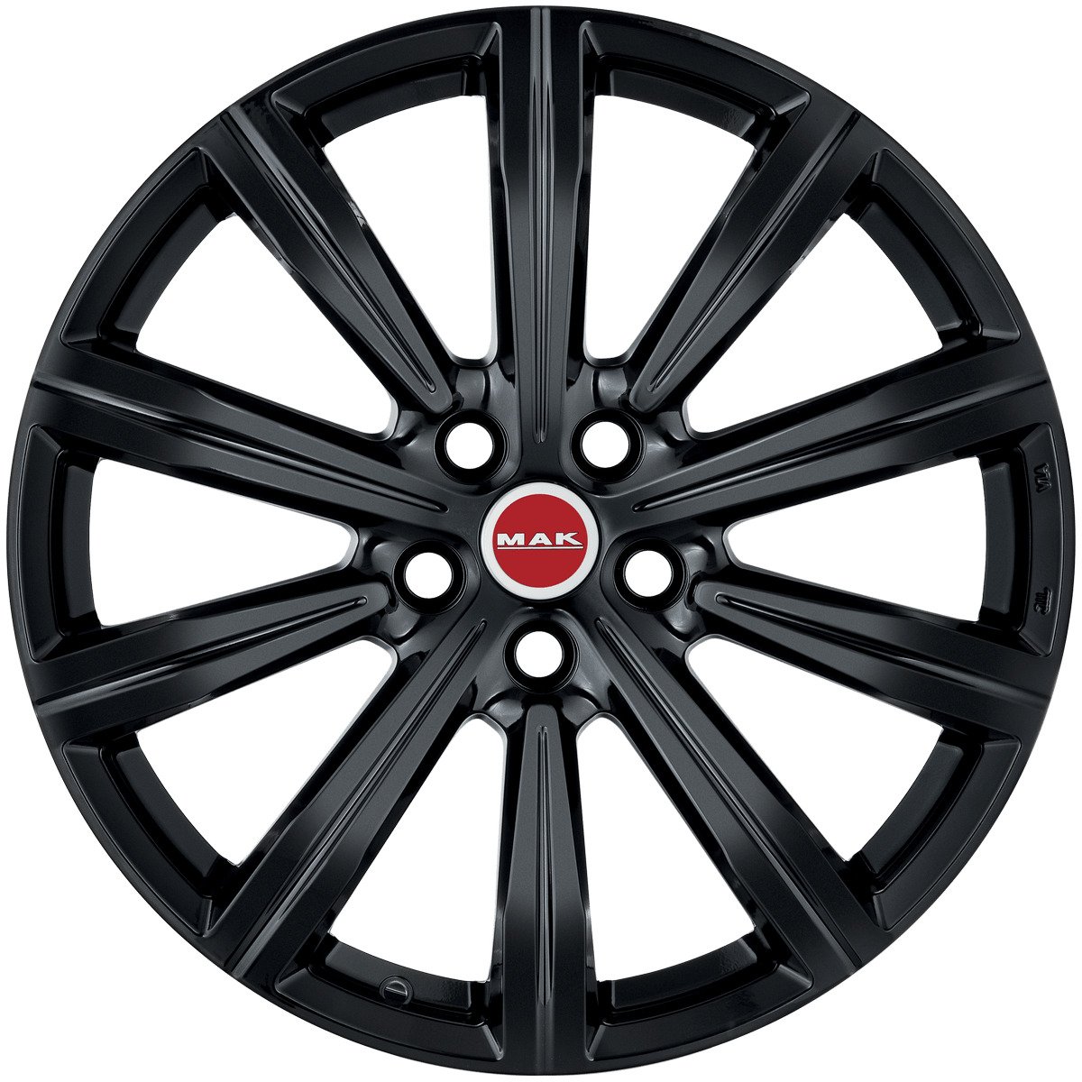Cerchio in Lega MAK BIRMINGHAM 20x8,5 ET47 5x120 Gloss Black - immagine 2