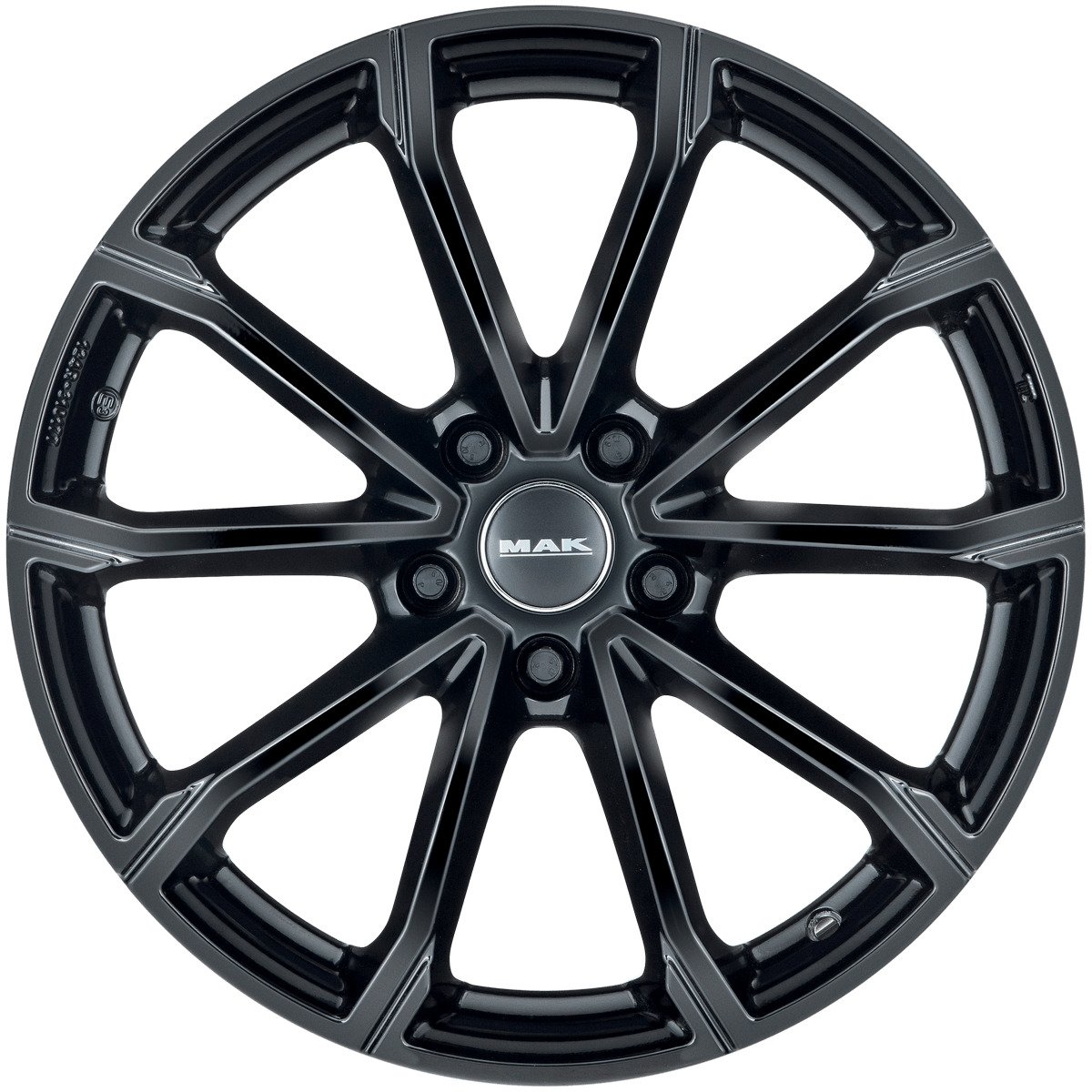 Cerchio in Lega MAK DaVinci 17x7 ET45 5x112 Gloss Black - immagine 2