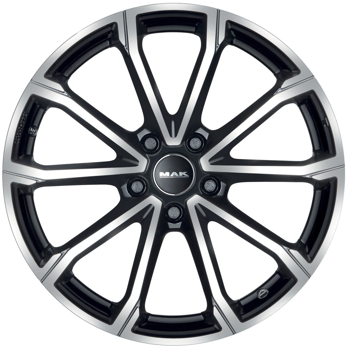 Cerchio in Lega MAK DaVinci 18x7,5 ET55 5x114,3 Black Mirror - immagine 2