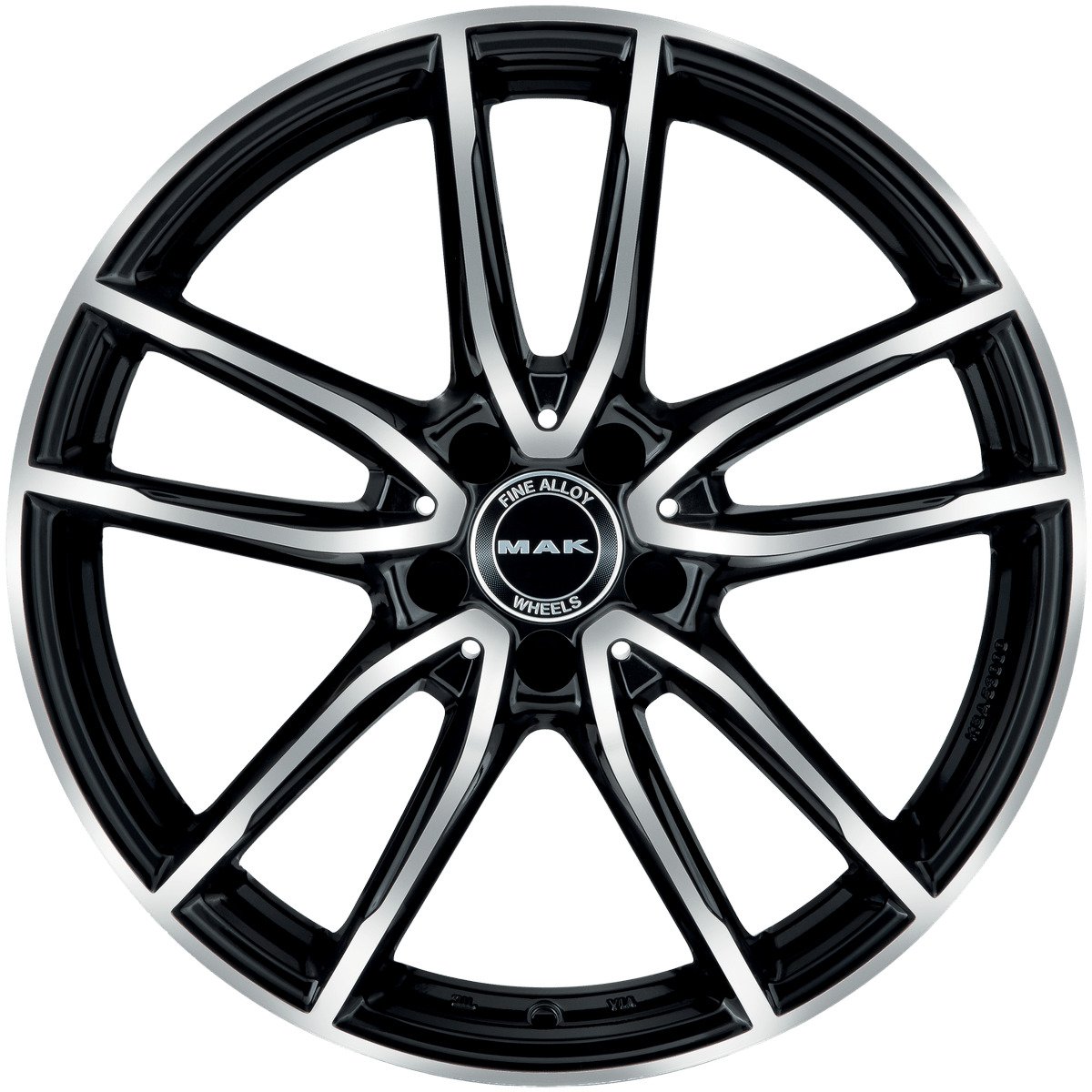 Cerchio in Lega MAK EVO 20x8 ET20 5x112 Black Mirror - immagine 2