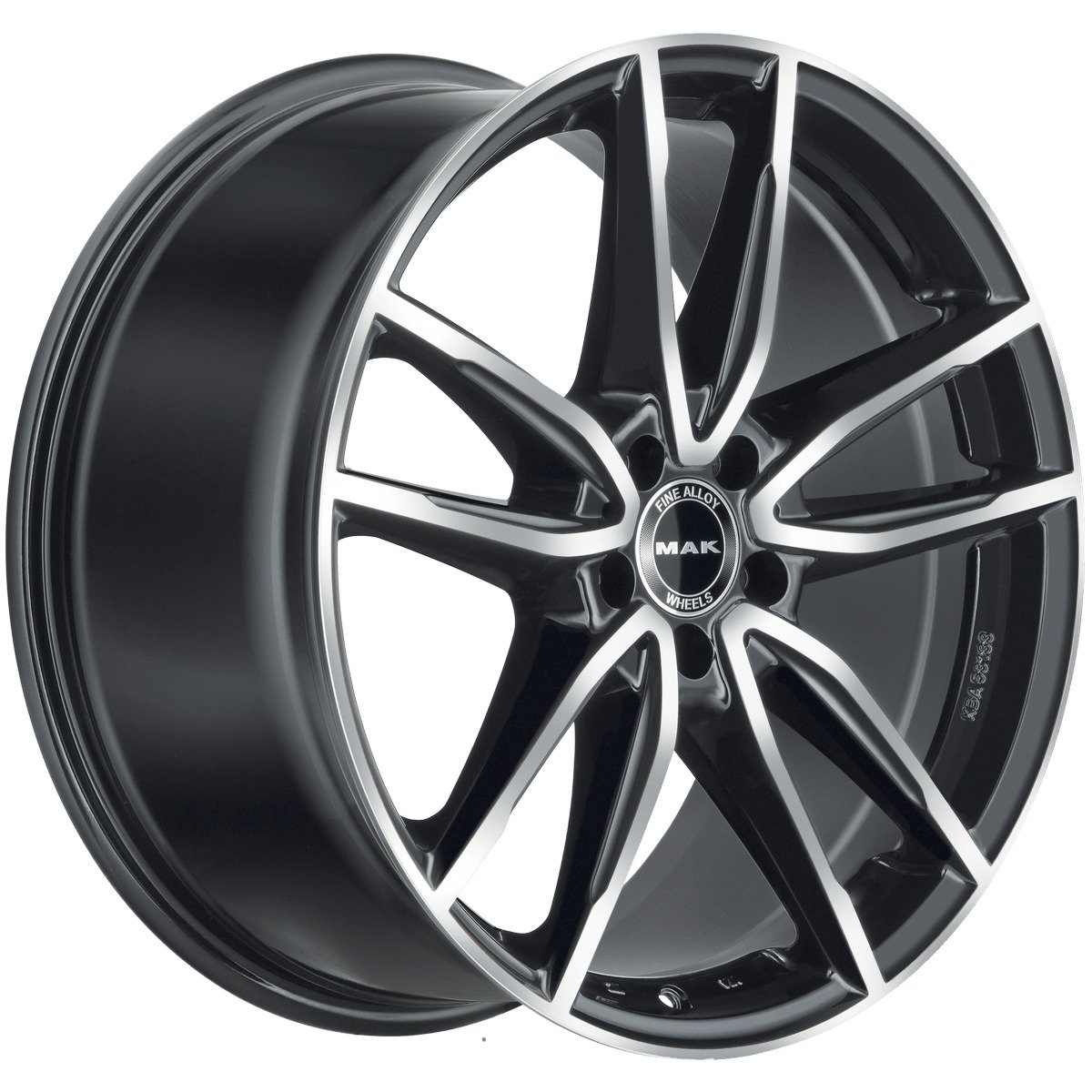 Cerchio in Lega MAK EVO-D 21x11 ET55 5x112 Black Mirror - immagine 3