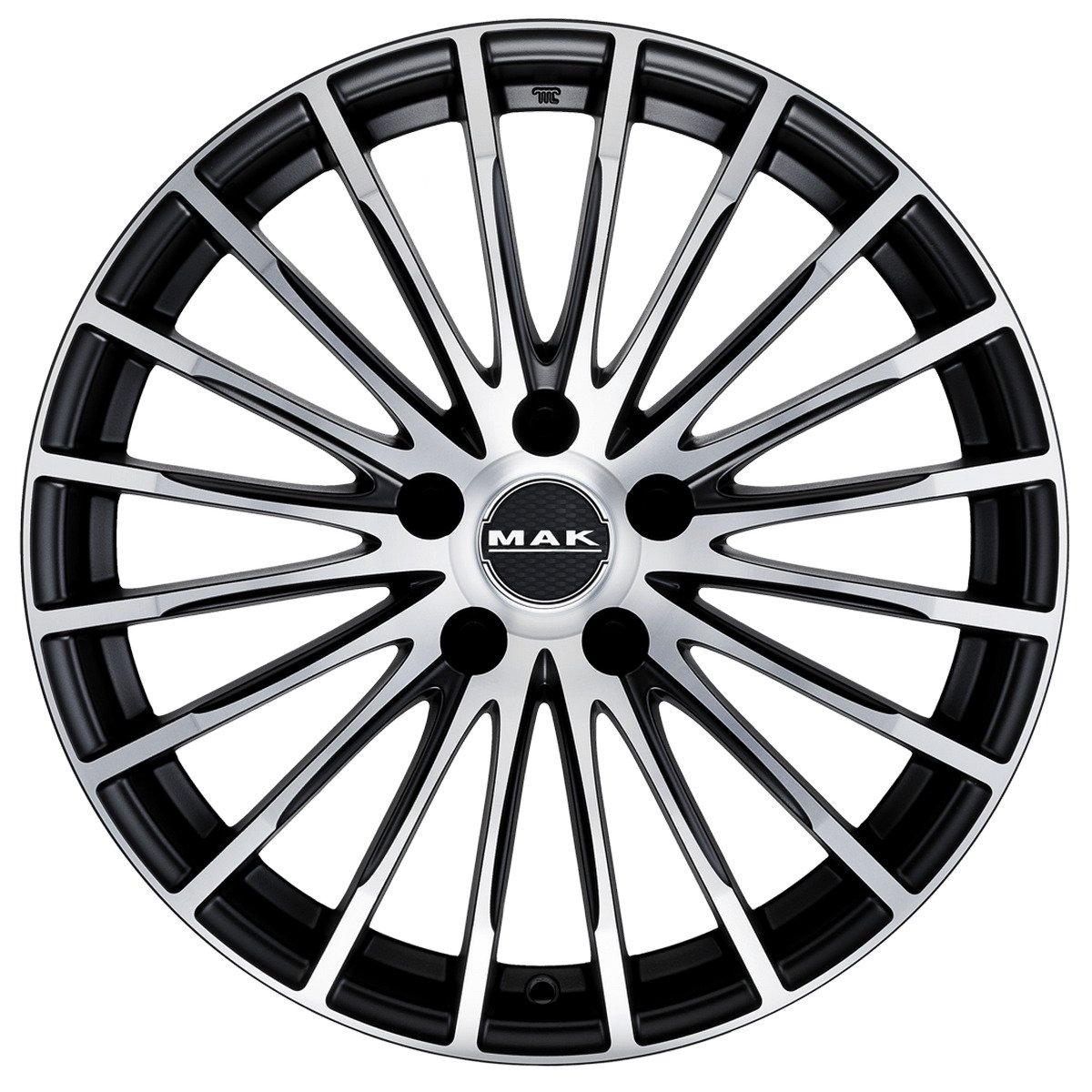 Cerchio in Lega MAK FATALE 18x8 ET50 5x112 Ice Black - immagine 2