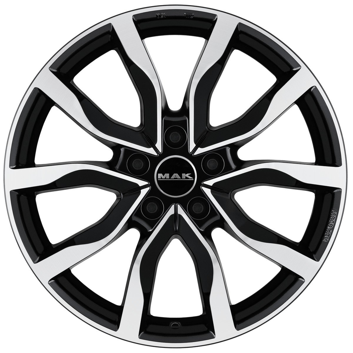 Cerchio in Lega MAK HIGHLANDS 18x8 ET40 5x114,3 Black Mirror - immagine 2