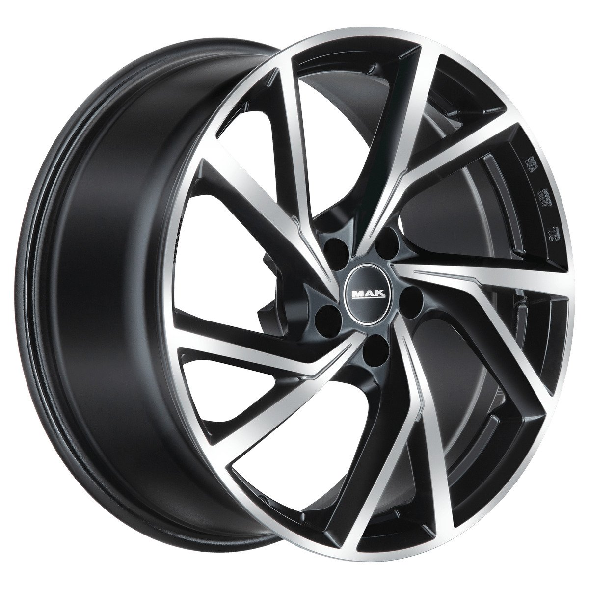 Cerchio in Lega MAK KASSEL 18x7,5 ET39 5x110 Black Mirror - immagine 3