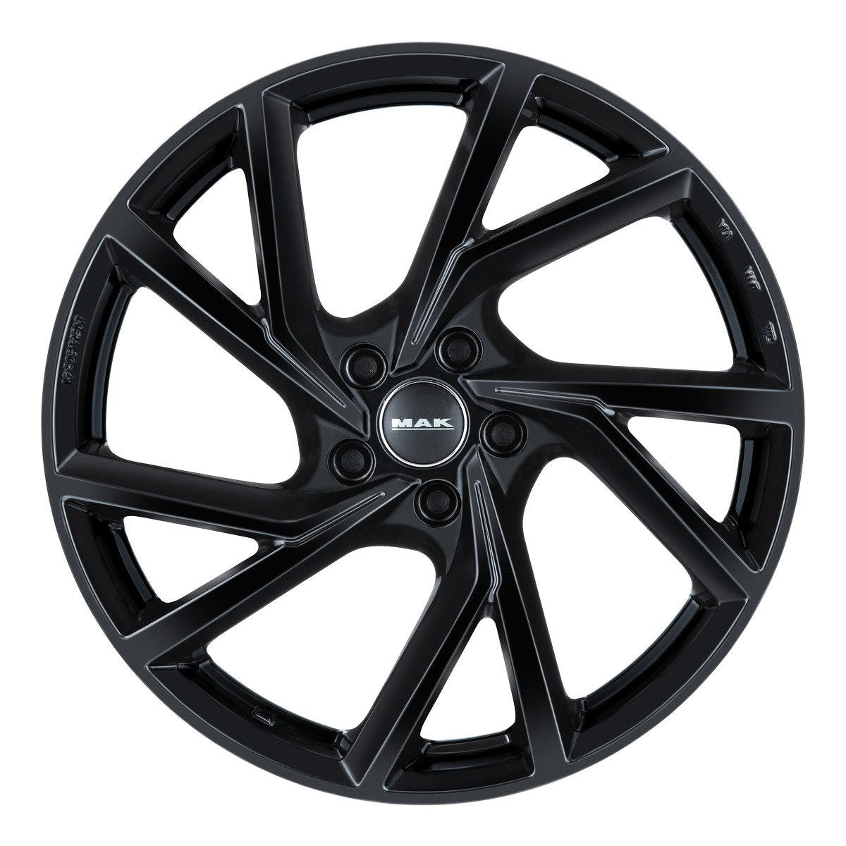 Cerchio in Lega MAK KASSEL 19x8 ET50 5x114,3 Gloss Black - immagine 2