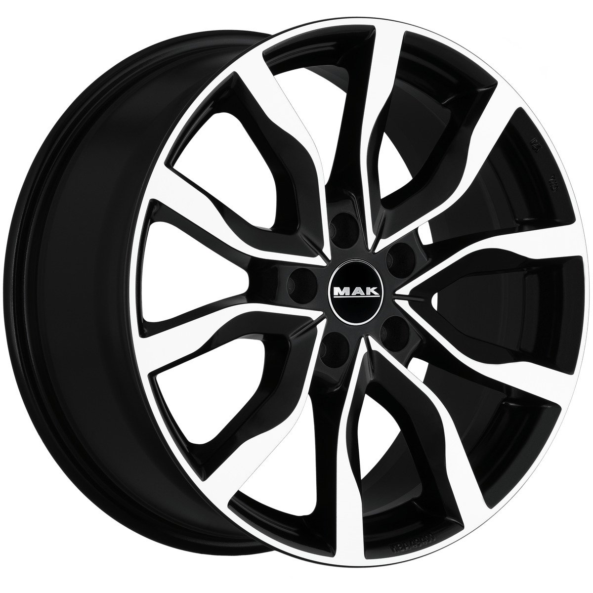 Cerchio in Lega MAK KOLN 20x8,5 ET45 5x112 Black Mirror - immagine 3