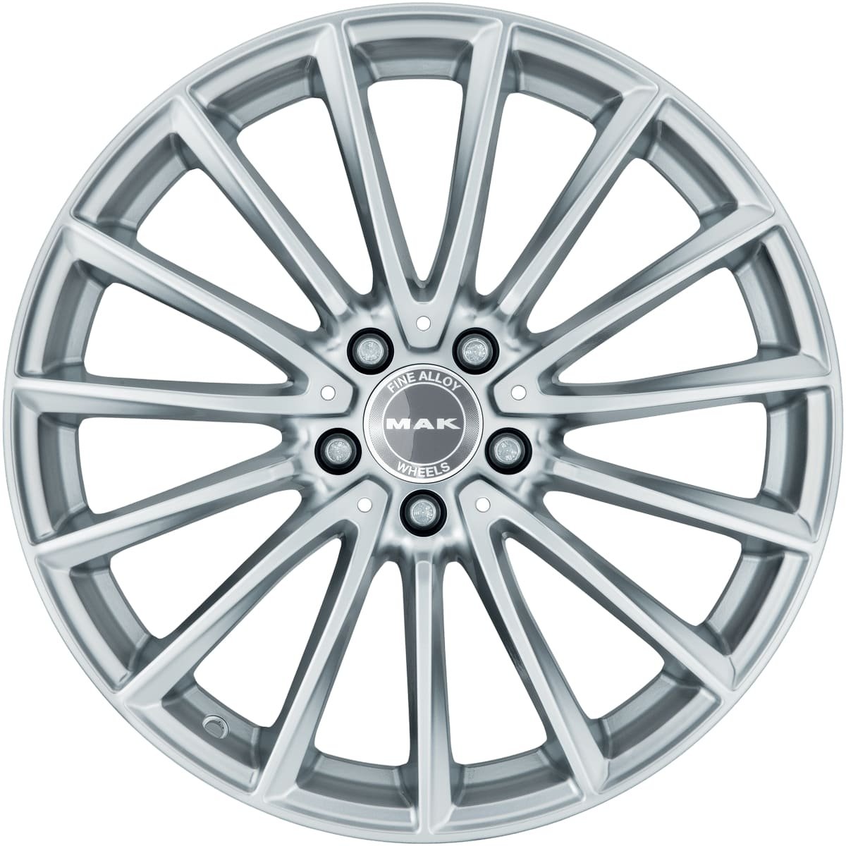 Cerchio in Lega MAK KOMET 19x9 ET30 5x112 Silver - immagine 2