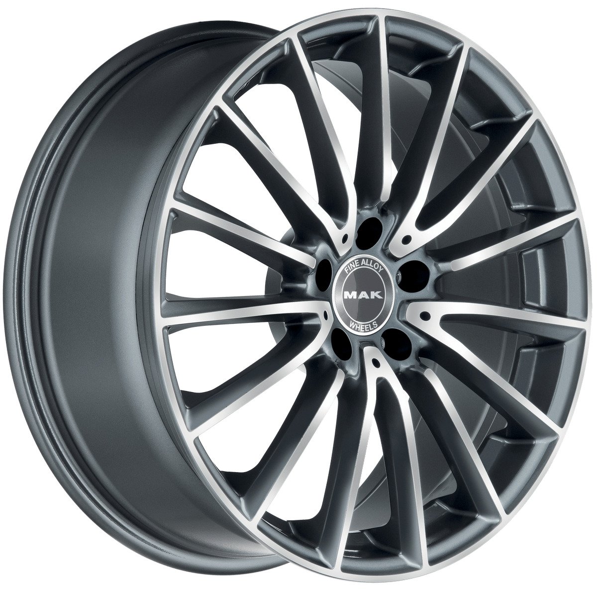 Cerchio in Lega MAK KOMET 19x9 ET50 5x112 Gun Metal Mirror Face - immagine 3