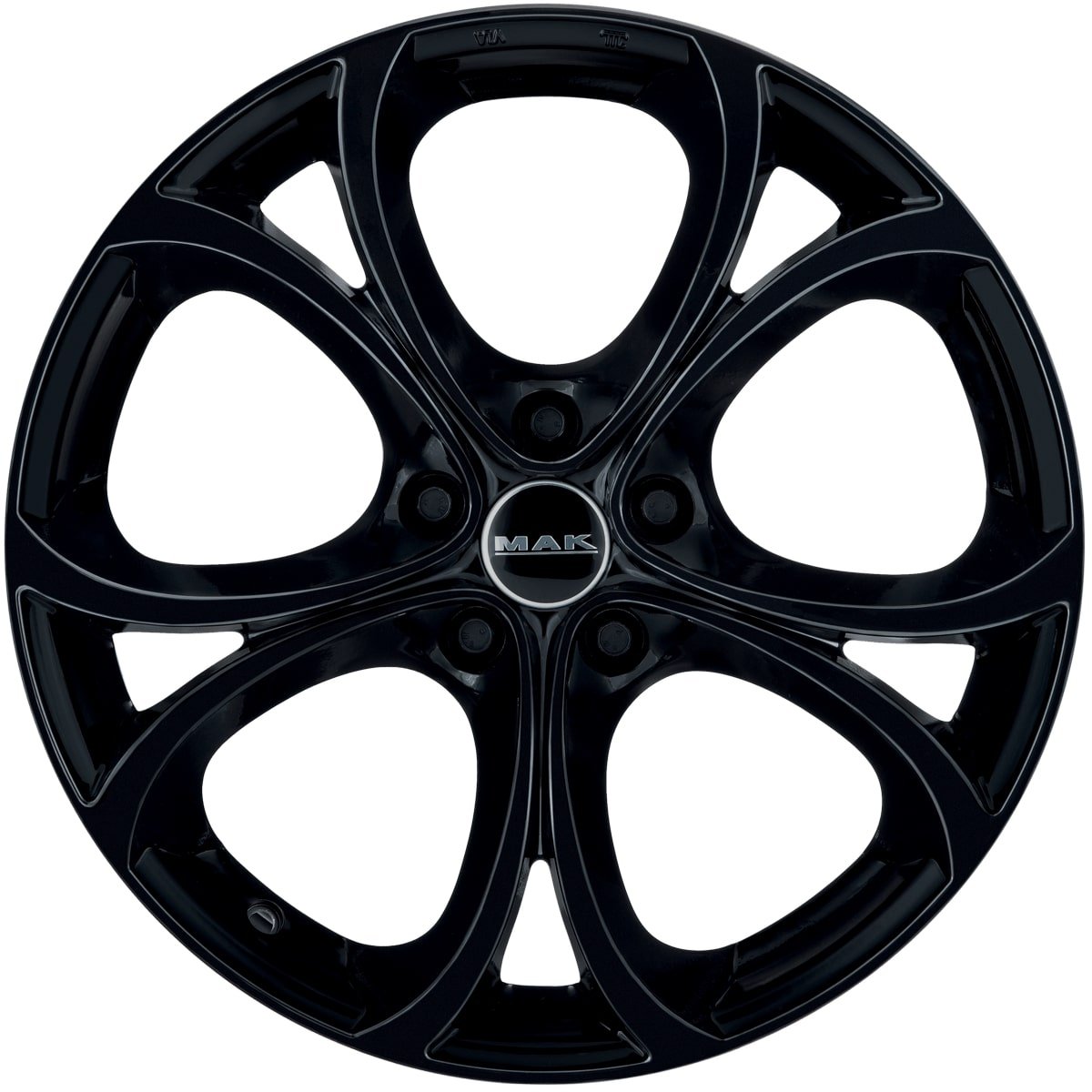 Cerchio in Lega MAK LARIO 18x8 ET34 5x110 Gloss Black - immagine 2
