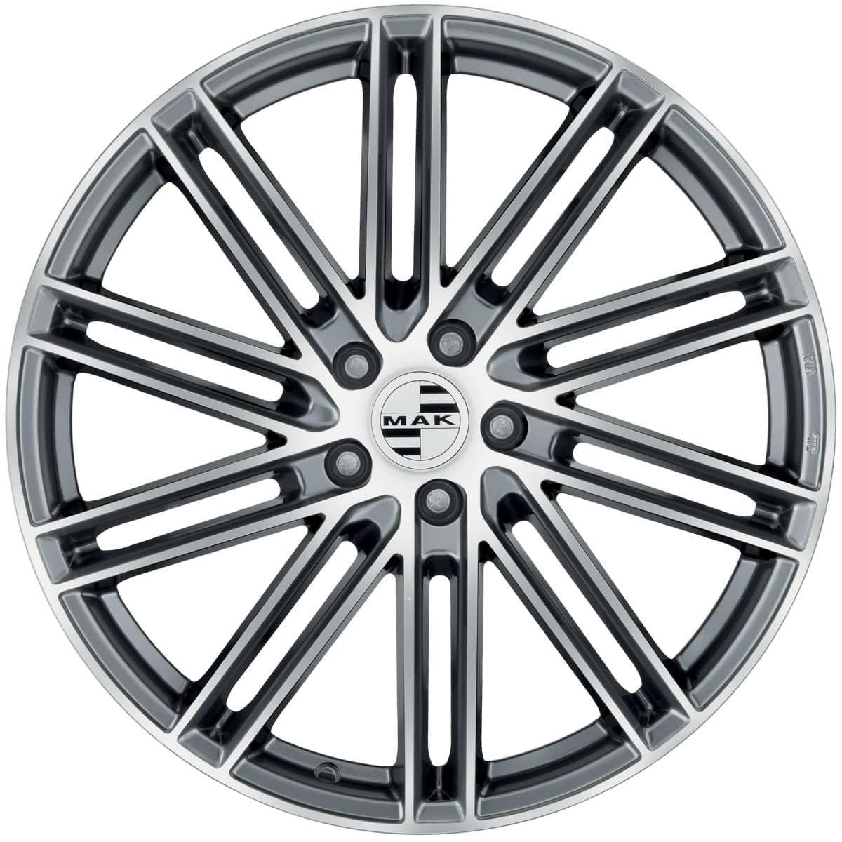 Cerchio in Lega MAK LEIPZIG 21x9,5 ET68 5x130 Gun Metal Mirror Face - immagine 2