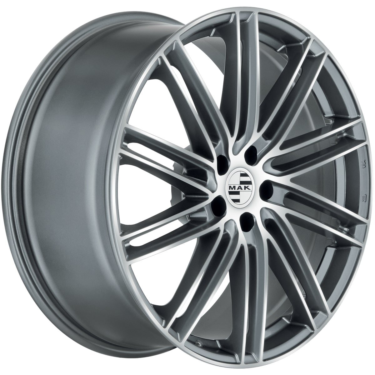 Cerchio in Lega MAK LEIPZIG 22x10 ET48 5x130 Gun Metal Mirror Face - immagine 3