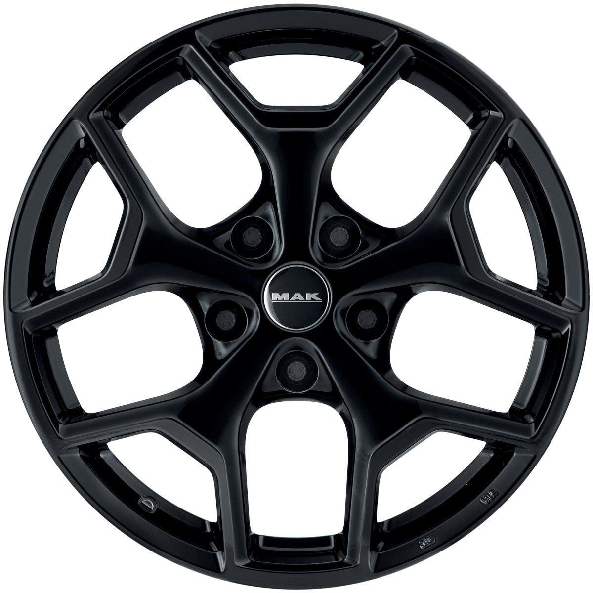 Cerchio in Lega MAK LIBERTY 18x7,5 ET39 5x108 Gloss Black - immagine 2
