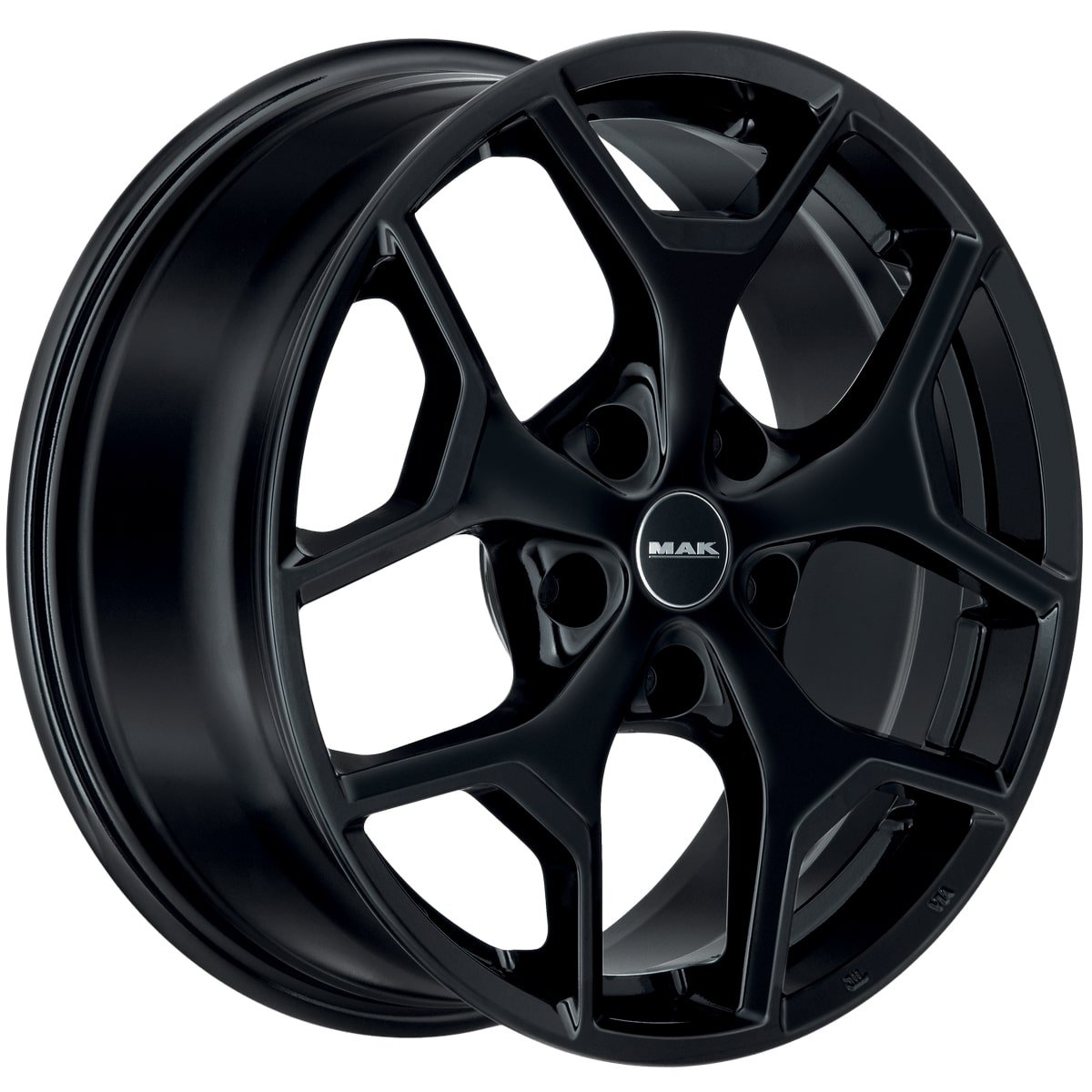 Cerchio in Lega MAK LIBERTY 18x7,5 ET39 5x108 Gloss Black - immagine 3