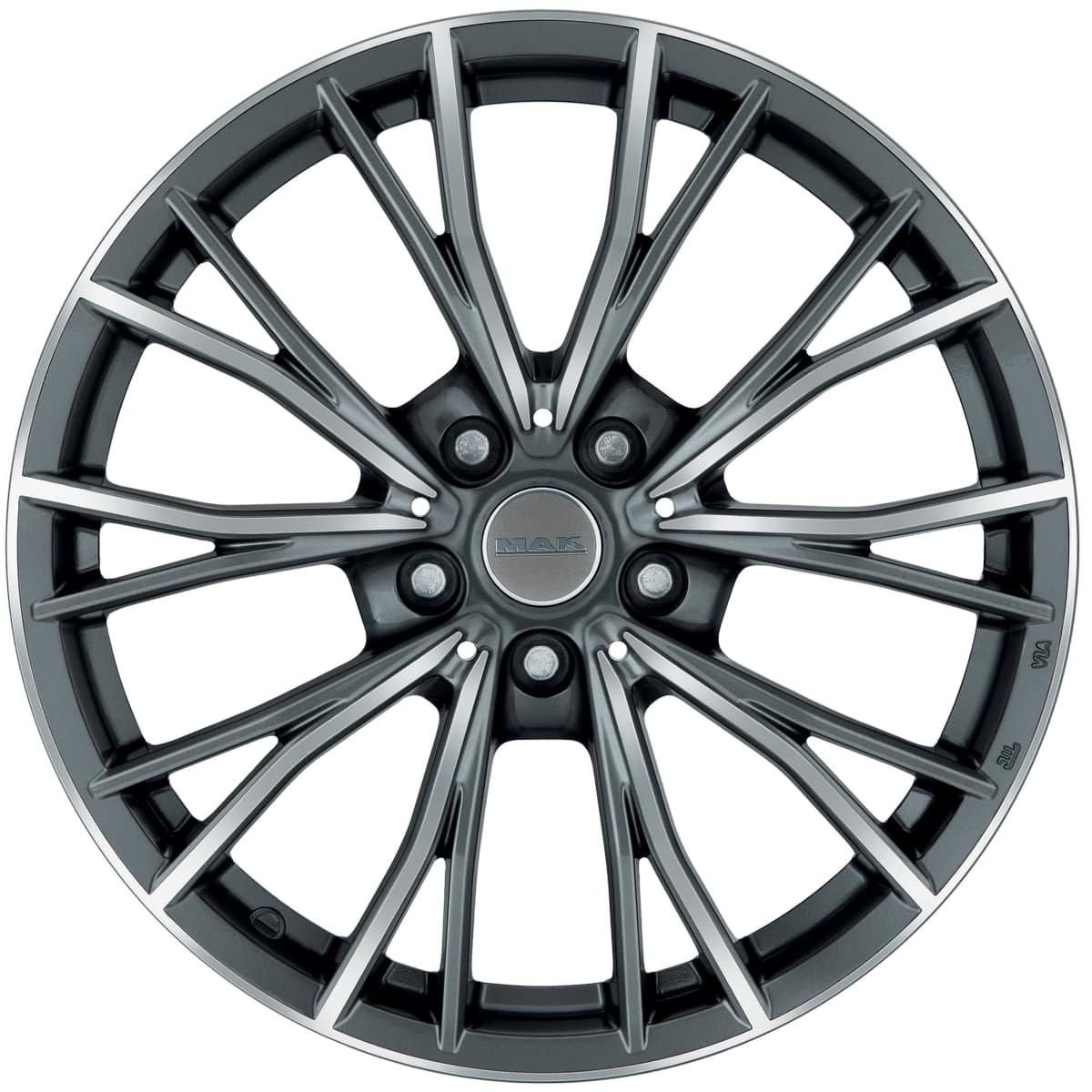 Cerchio in Lega MAK MARK 18x7,5 ET48 5x112 Gun Metal Mirror Face - immagine 2