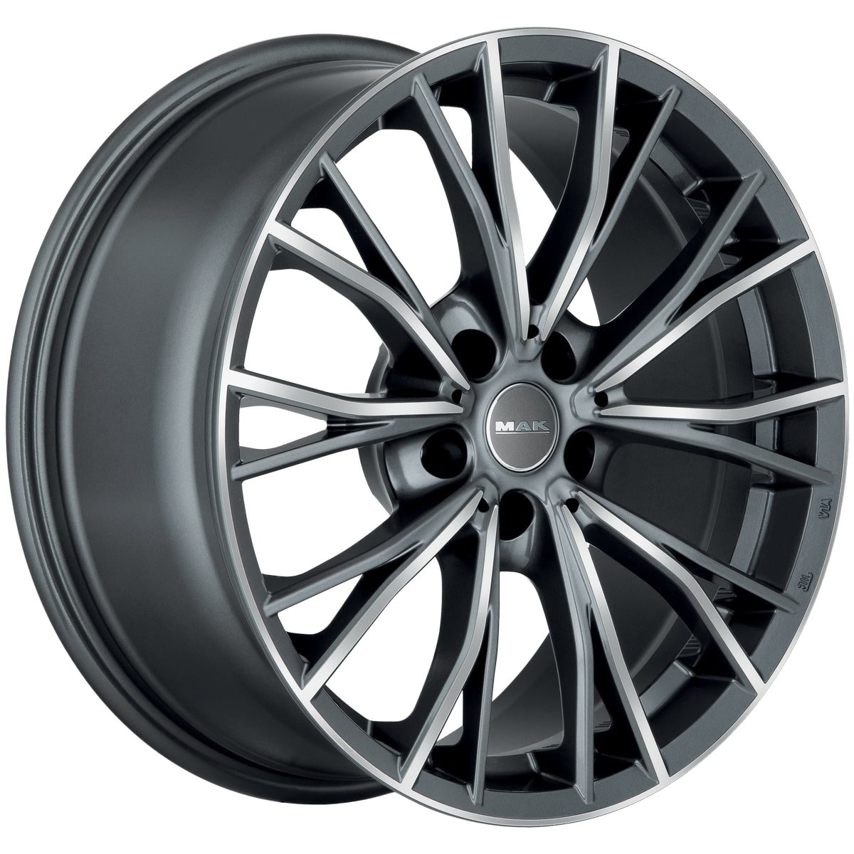 Cerchio in Lega MAK MARK 18x7,5 ET48 5x112 Gun Metal Mirror Face - immagine 3