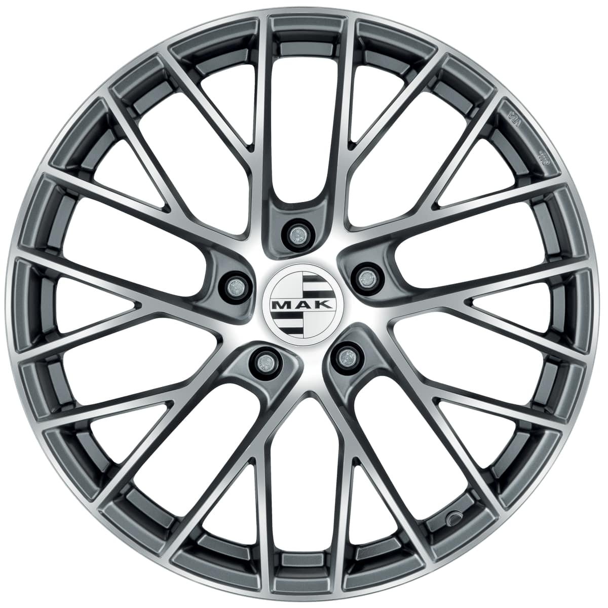 Cerchio in Lega MAK MONACO 19x8,5 ET39 5x112 Gun Metal Mirror Face - immagine 2
