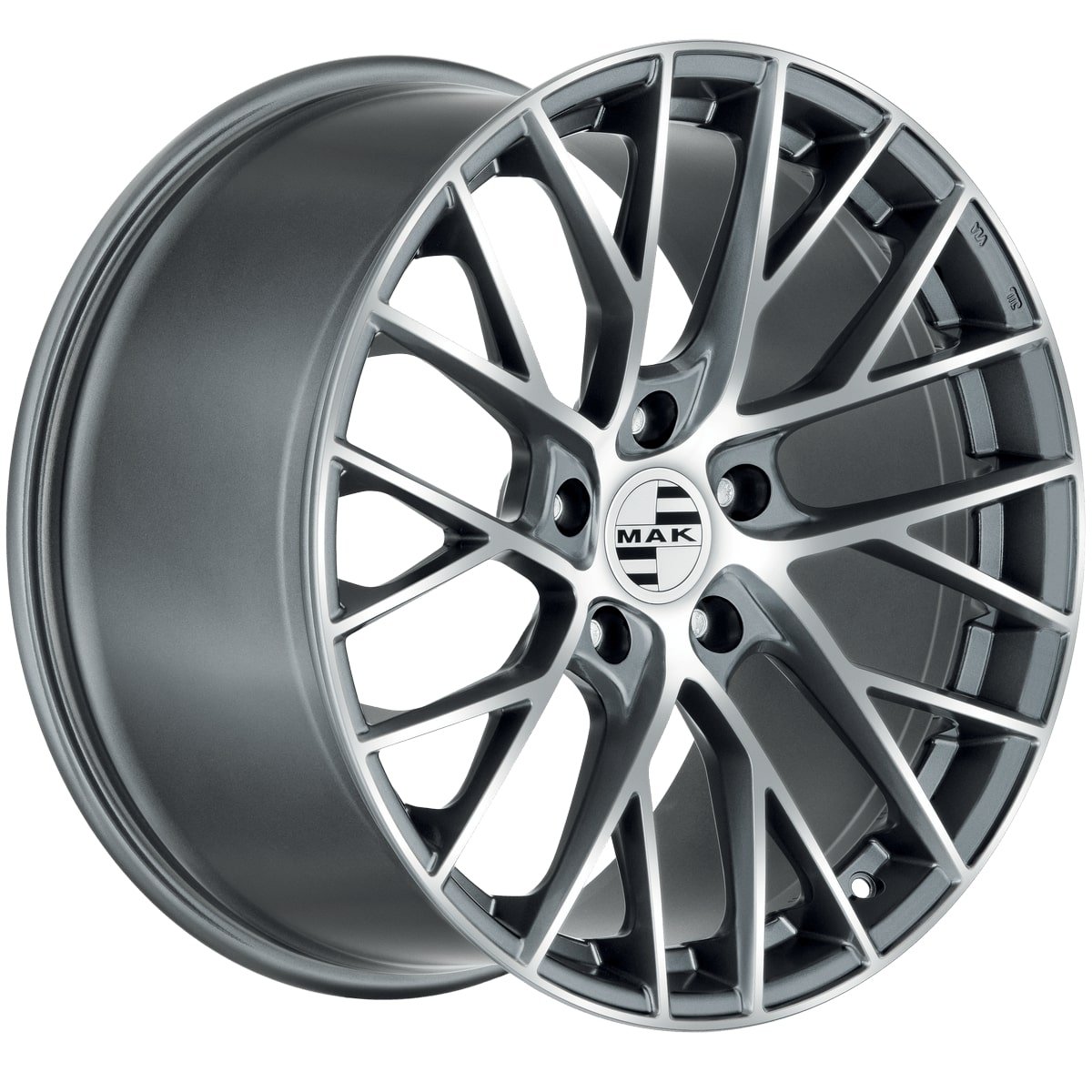 Cerchio in Lega MAK MONACO 19x8,5 ET39 5x112 Gun Metal Mirror Face - immagine 3