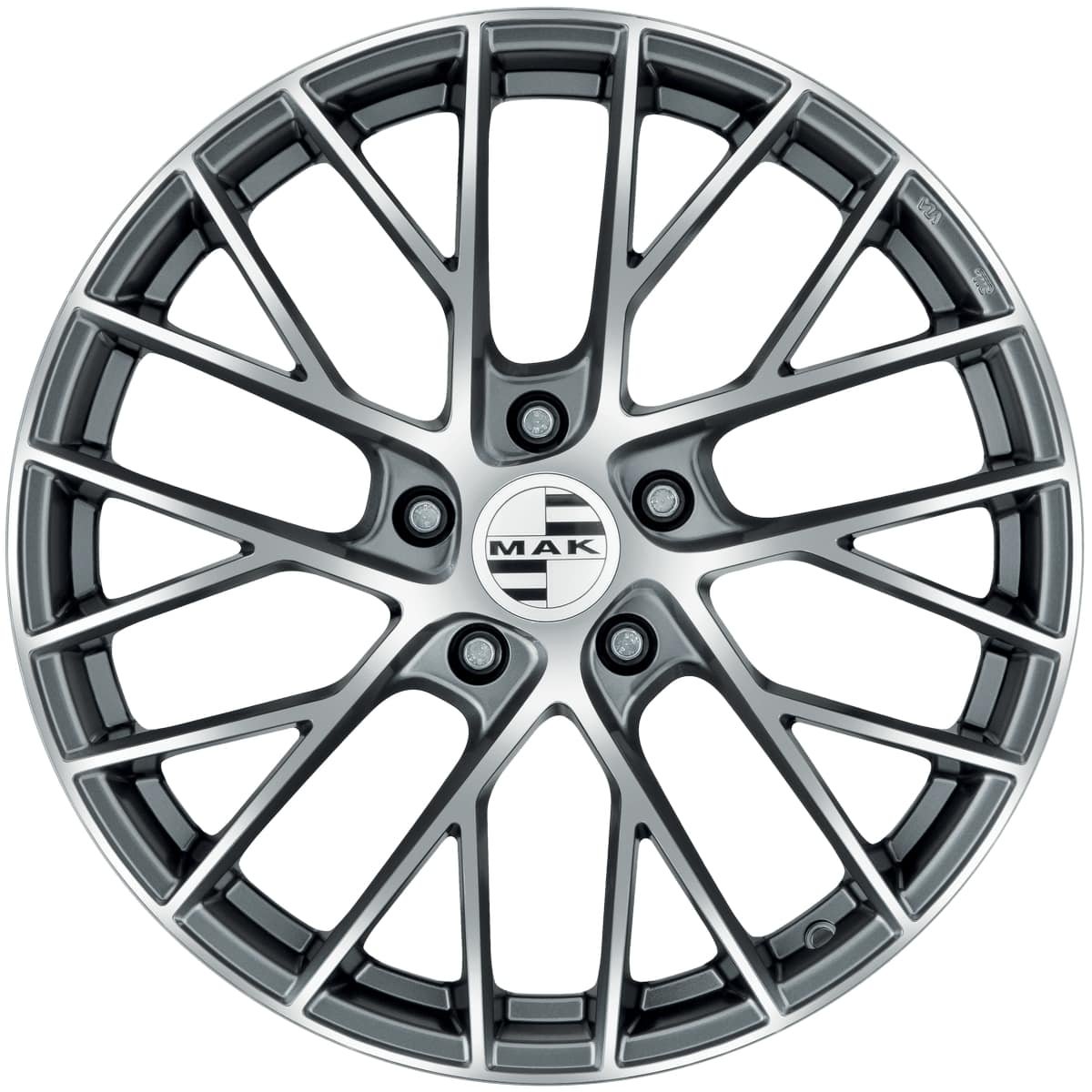 Cerchio in Lega MAK MONACO-D 20x11 ET66 5x130 Gun Metal Mirror Face - immagine 2