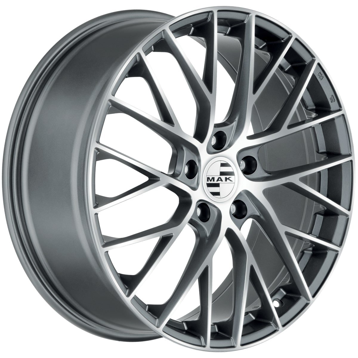 Cerchio in Lega MAK MONACO-D 20x11 ET66 5x130 Gun Metal Mirror Face - immagine 3