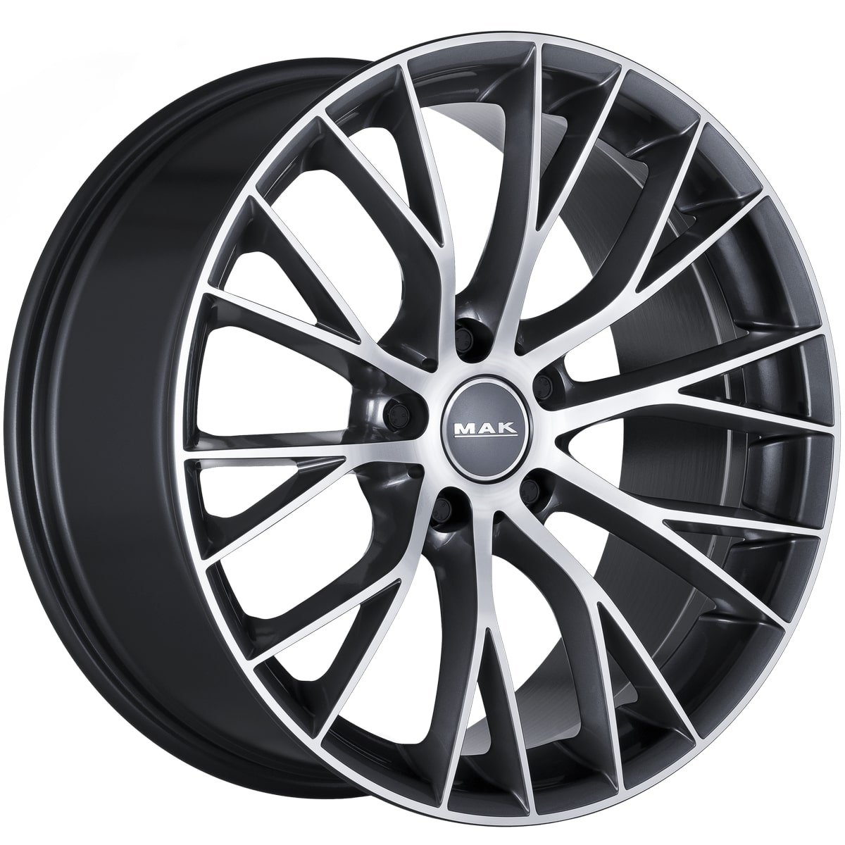 Cerchio in Lega MAK MUNCHEN 20x9,5 ET35 5x120 Gun Metal Mirror Face - immagine 3
