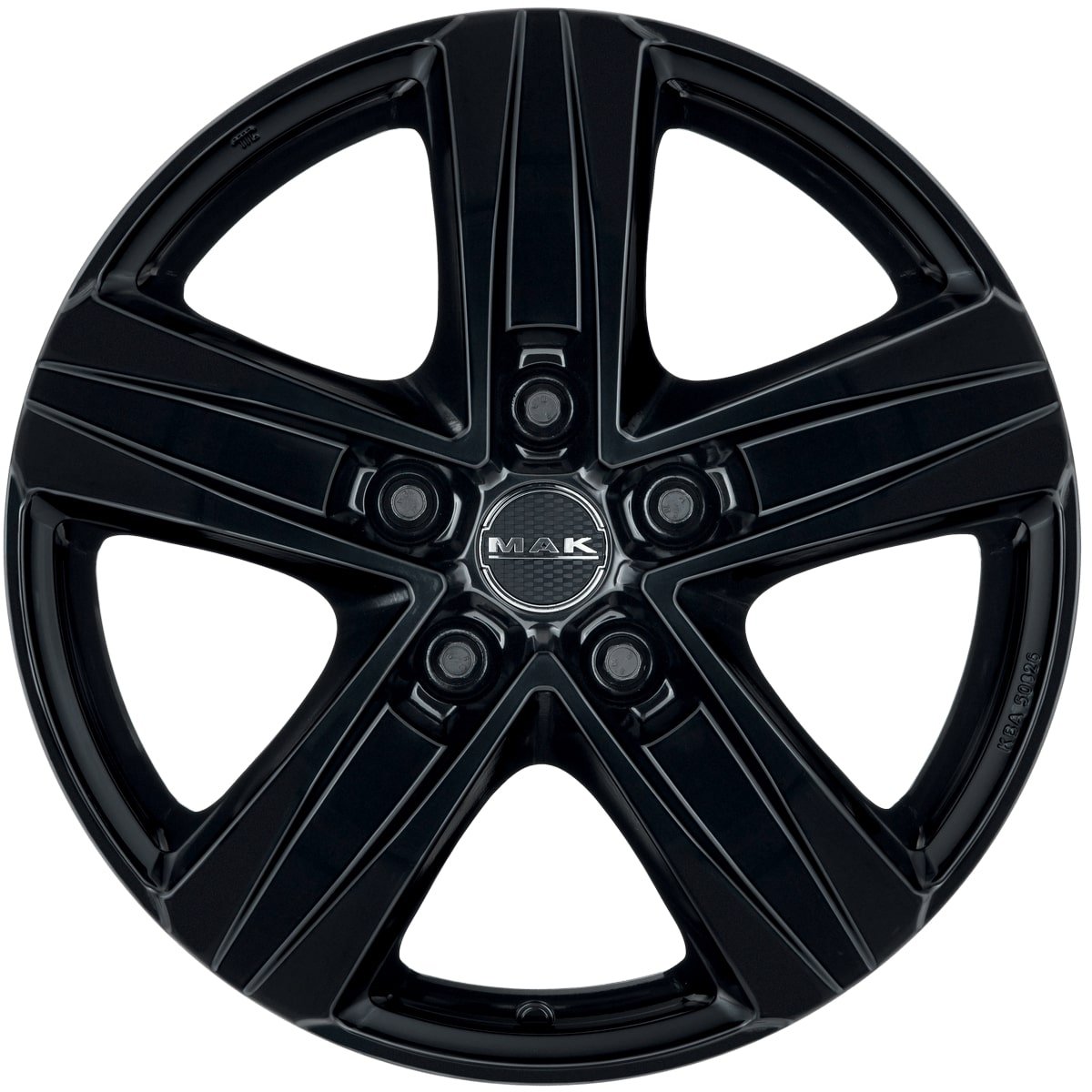 Cerchio in Lega MAK STONE5 3 16x6,5 ET60 5x160 Gloss Black - immagine 2