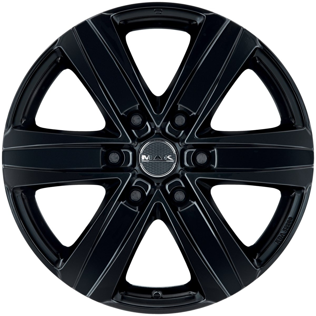 Cerchio in Lega MAK STONE6 20x8,5 ET30 6x114,3 Gloss Black - immagine 2