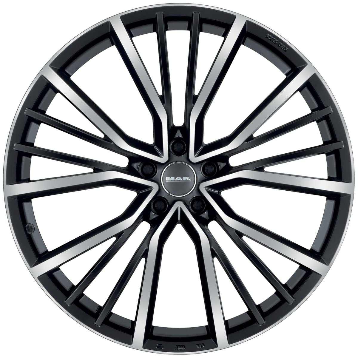 Cerchio in Lega MAK UNION 20x8,5 ET32 5x112 Black Mirror - immagine 2