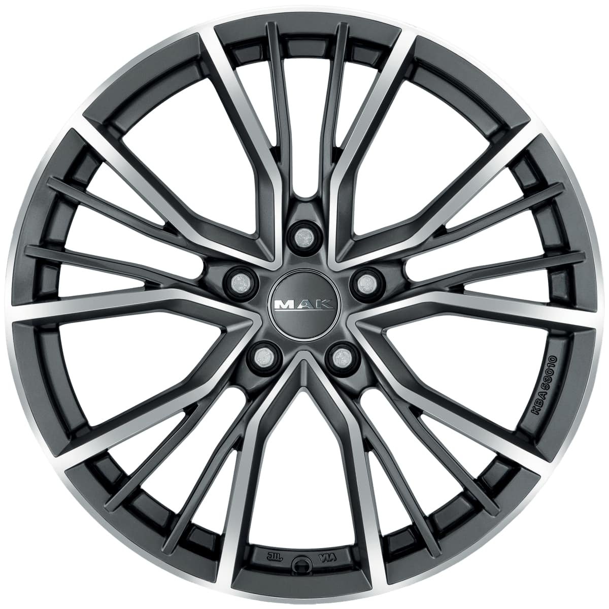 Cerchio in Lega MAK UNION 21x9,5 ET36 5x112 Gun Metal Mirror Face - immagine 2