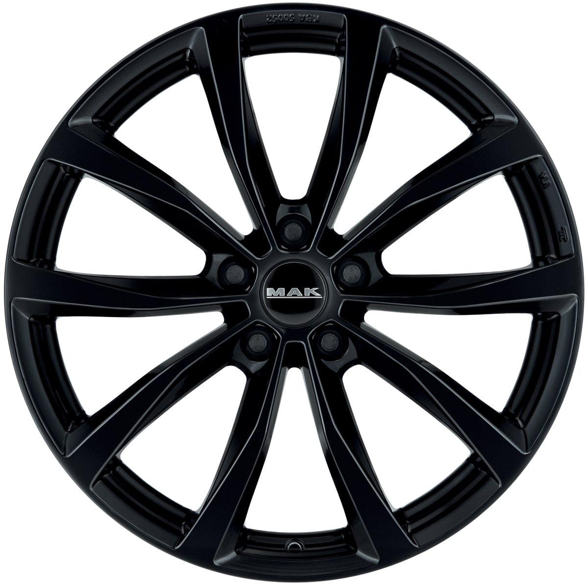 Cerchio in Lega MAK WOLF 16x6,5 ET33 5x112 Gloss Black - immagine 2