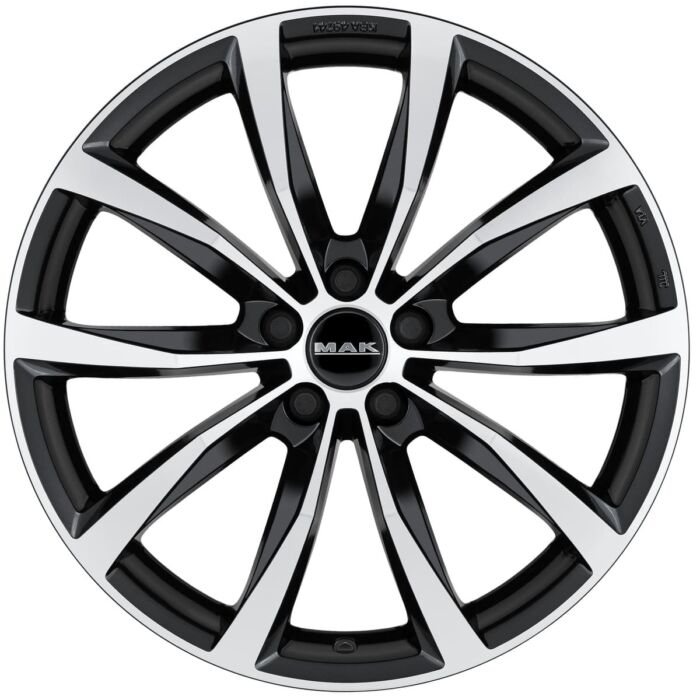 Cerchio in Lega MAK WOLF 16x6,5 ET35 5x112 Black Mirror - immagine 2