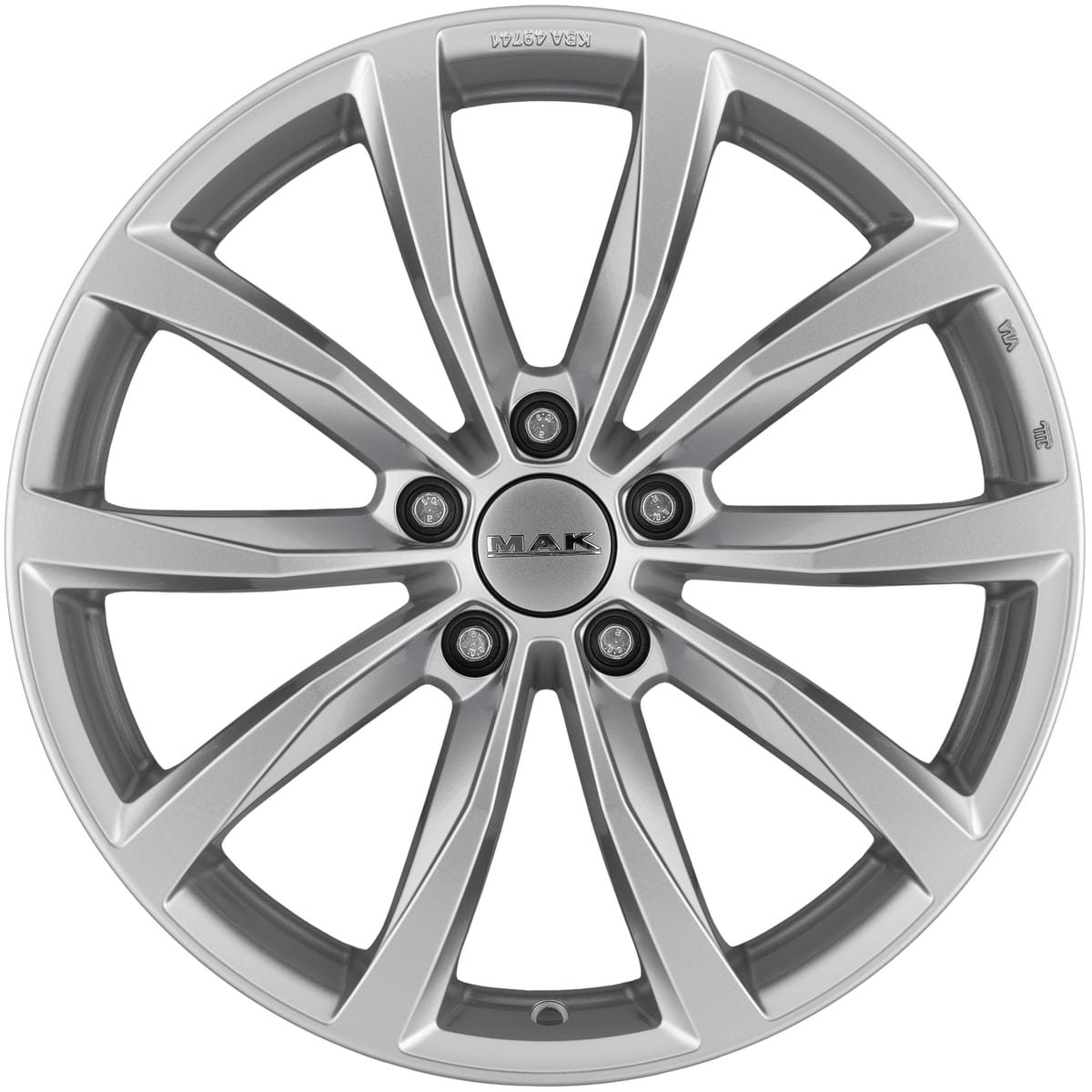 Cerchio in Lega MAK WOLF 17x7,5 ET35 5x108 Silver - immagine 2