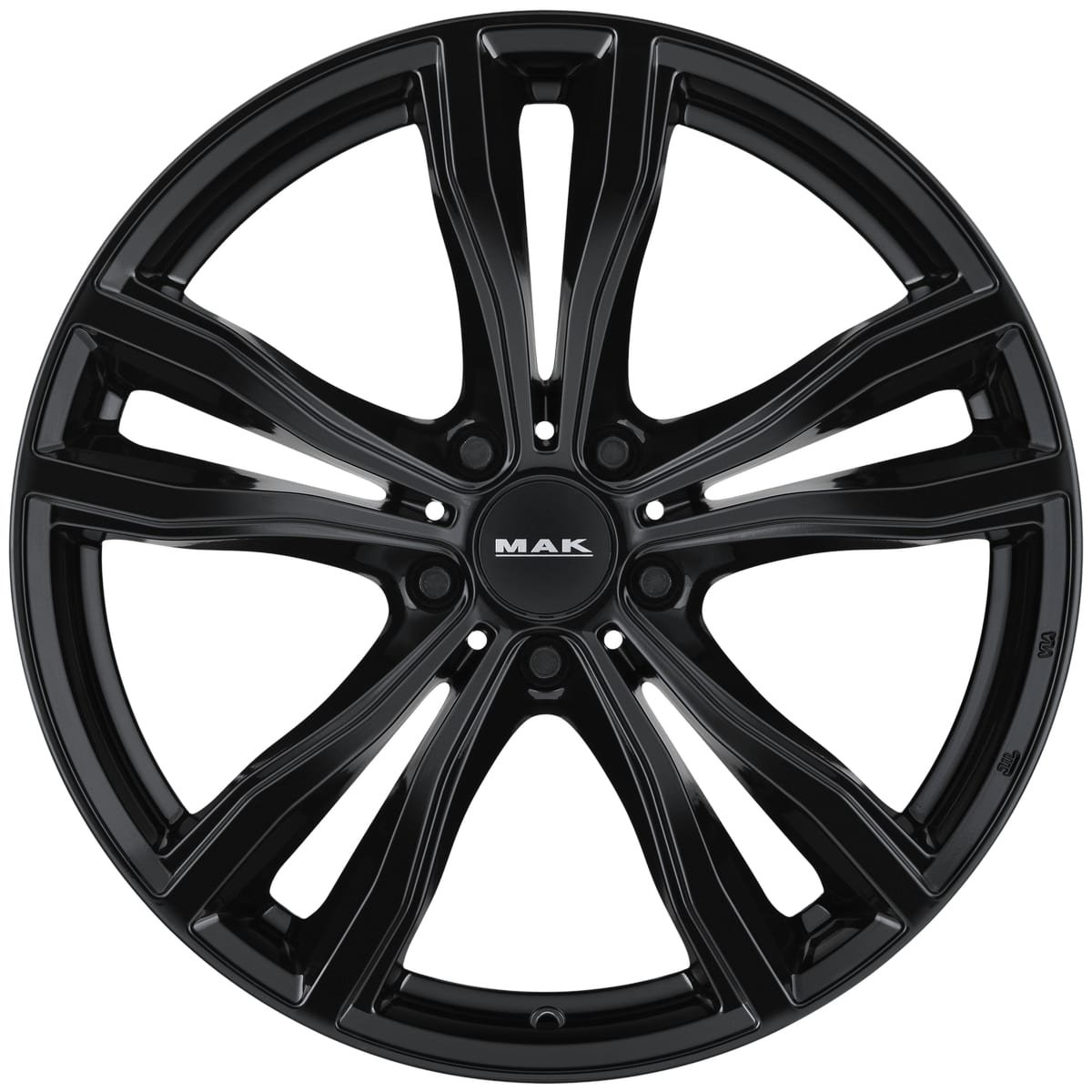 Cerchio in Lega MAK X-MODE 21x10 ET40 5x120 Gloss Black - immagine 2