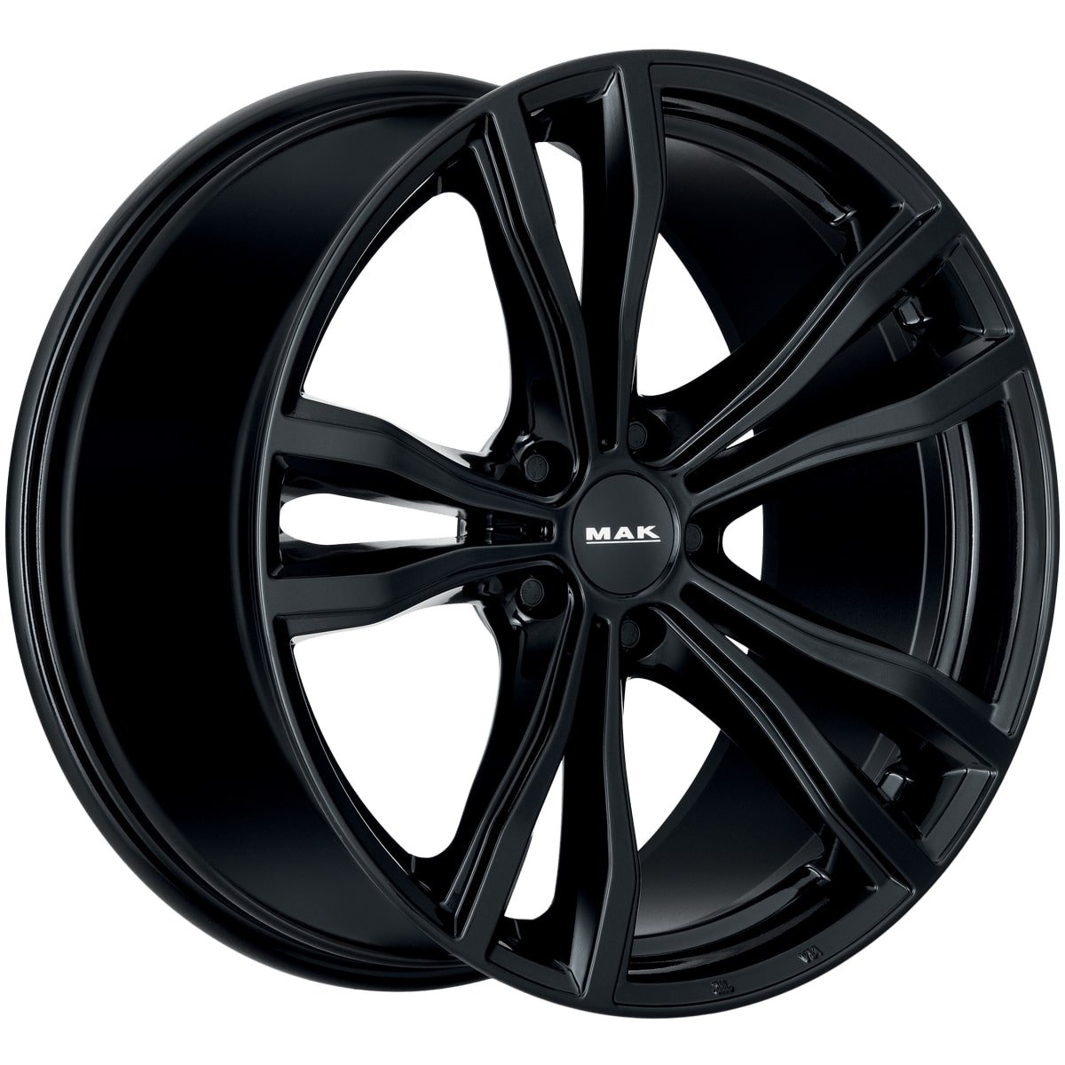 Cerchio in Lega MAK X-MODE 21x10 ET40 5x120 Gloss Black - immagine 3