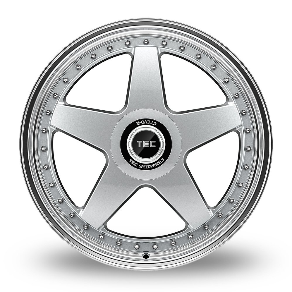 Cerchio in Lega TEC GT EVO-R 20x8,5 ET40 5x114,3 Hyper Silver Lip Polished - immagine 2