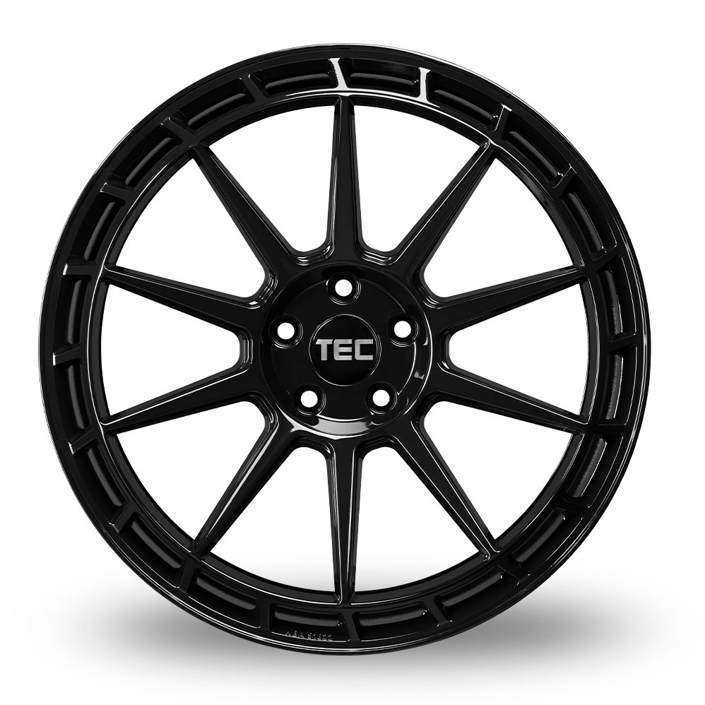 Cerchio in Lega TEC GT8 18x8 ET45 5x112 Gloss Black - immagine 2