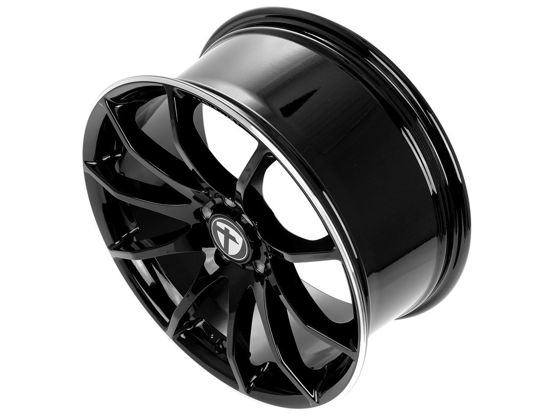 Cerchio in Lega Tomason TN1 18x8,5 ET40 5x114,3 Black Rim Polished - immagine 2