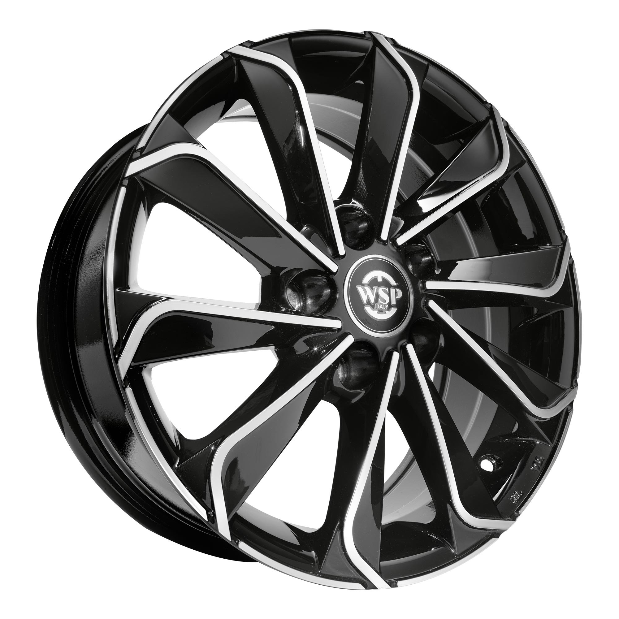 Cerchio in Lega CORINTO 16X6.5 ET47 5X100 Glossy Black Polished - immagine 2