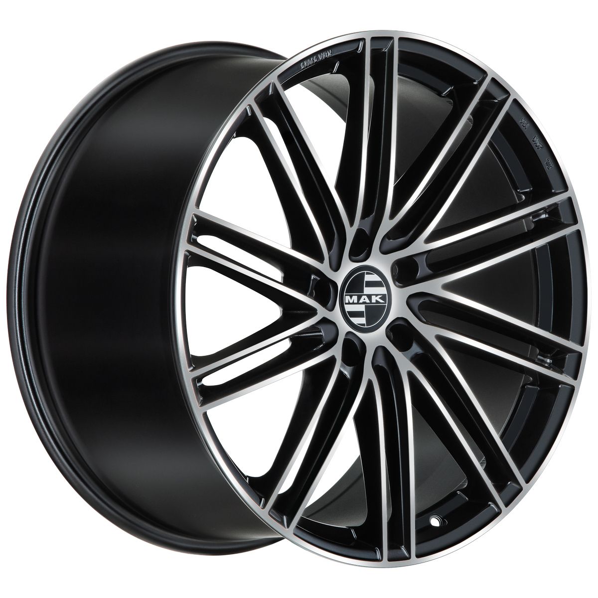 Cerchio in Lega MAK LEIPZIG-D 21x11,5 ET65 5x130 Black Mirror - immagine 2