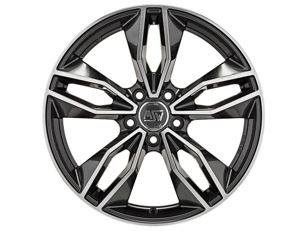 Cerchio in Lega MSW 71 8x19 ET35 5x112 Gloss Dark Grey Full Polished - immagine 2
