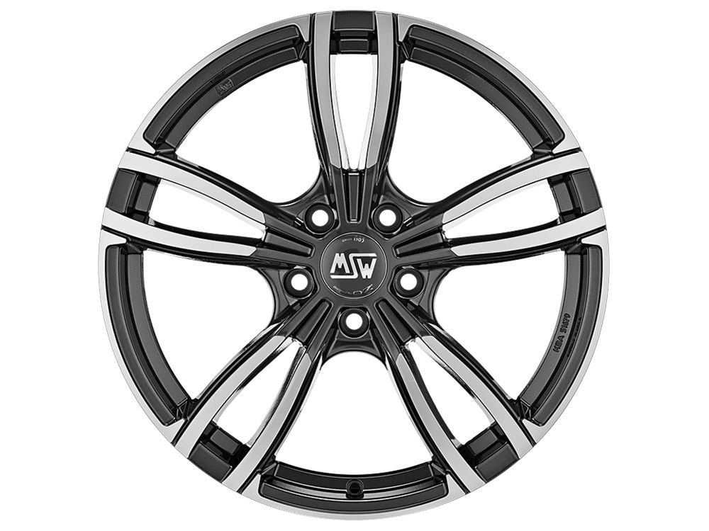 Cerchio in Lega MSW 73 8x19 ET49 5x112 Gloss Dark Grey Full Polished - immagine 2