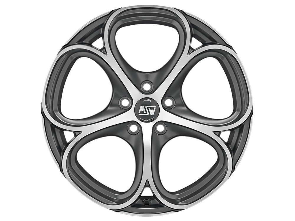 Cerchio in Lega MSW 82 8x18 ET50 5x108 Matt Gun Metal Full Polished - immagine 2