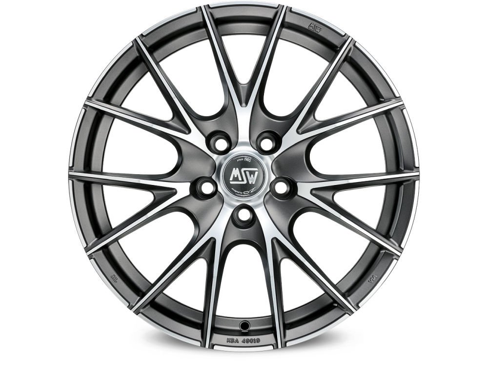 Cerchio in Lega MSW 25 9x18 ET34 5x110 Matt Titanium Full Polished - immagine 2