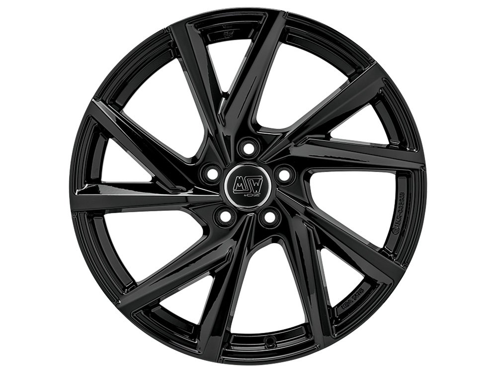 Cerchio in Lega MSW 80-5 7x17 ET47 5x112 Gloss Black - immagine 2