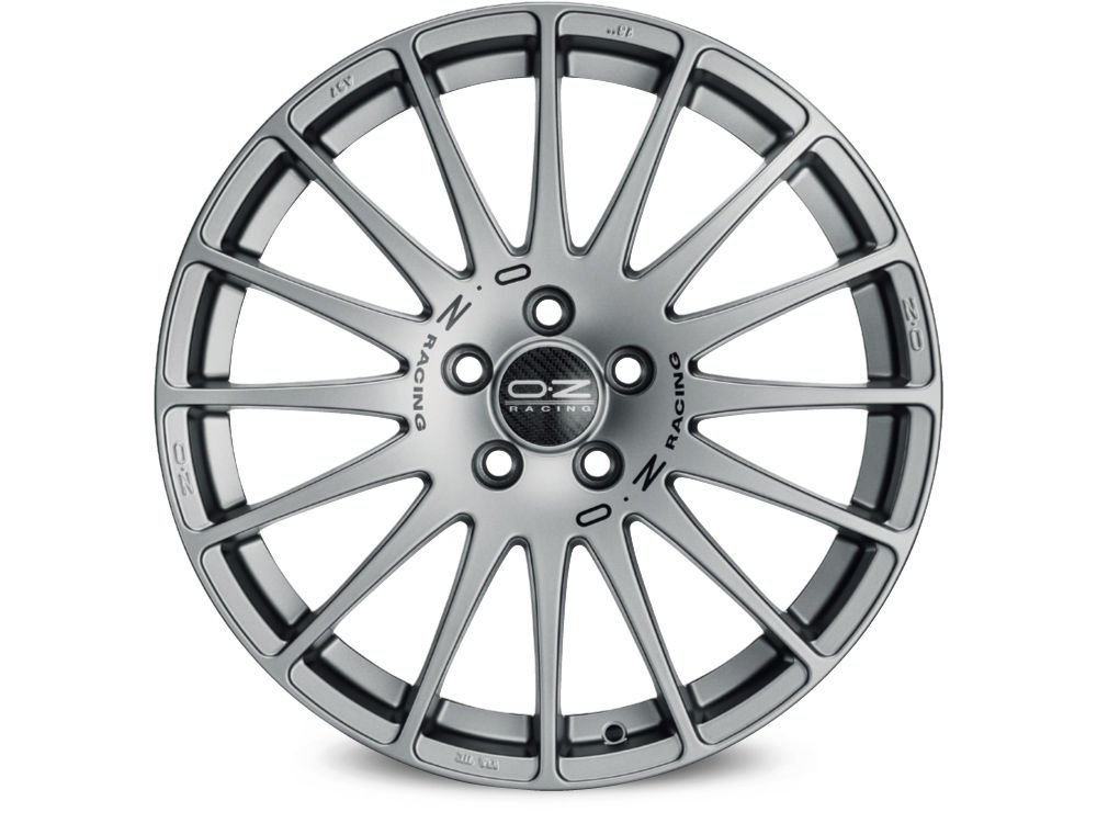 Cerchio in Lega OZ Racing Superturismo GT 7,5x17 ET50 5x112 Grigio Corsa Black Lettering - immagine 2