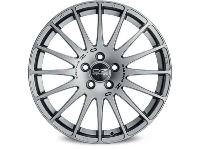 Cerchio in Lega OZ Racing Superturismo GT 6,5x15 ET42 4x108 Grigio Corsa Black Lettering - immagine 2