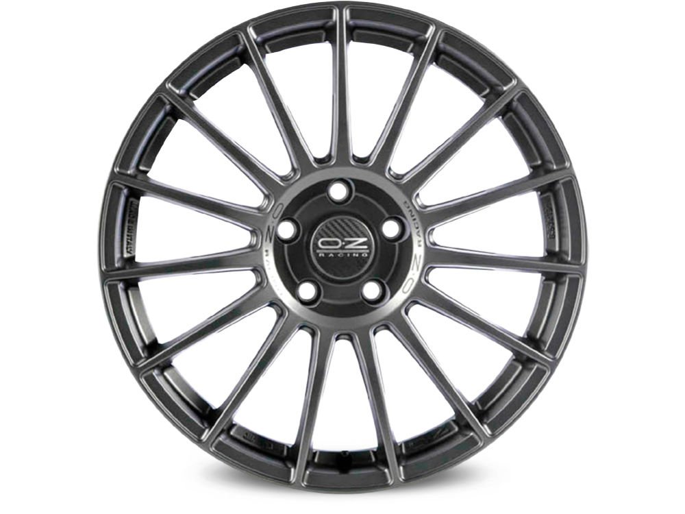 Cerchio in Lega OZ Racing Superturismo LM 7x17 ET37 4x100 Matt Graphite Silver Lettering - immagine 2